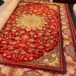 فرش ماشینی با نخ طبیعی و ابریشم 